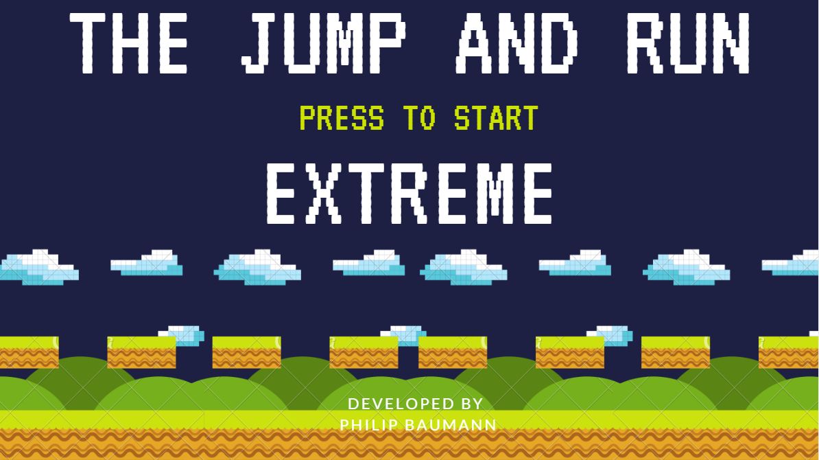 Willkommen bei Jump and Run Extreme. Klicke um fortzufahren.